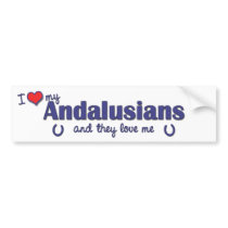 I Love My Andalusians (Multiple Horses) Bumper Sticker