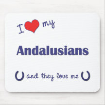 I Love My Andalusians (Multiple Horses) Mouse Pad
