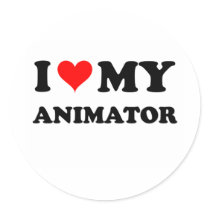 I Love My Animator Sticker