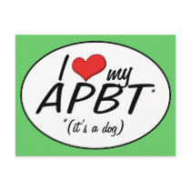 I Love My APBT (It's a Dog) Post Cards