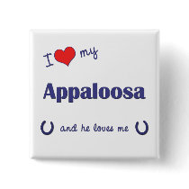 I Love My Appaloosa (Male Horse) Button