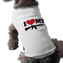 I Love My AR15 pet clothing by visualnewbie I Love My AR15 pet clothing