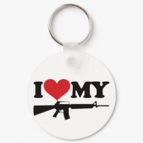 I Love My AR15 keychains