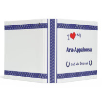 I Love My Ara-Appaloosa (Female Horse) Vinyl Binders