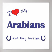 I Love My Arabians (Multiple Horses) Posters