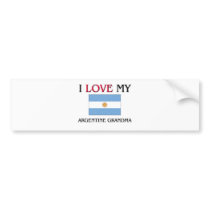 I Love My Argentine Grandma Bumper Sticker