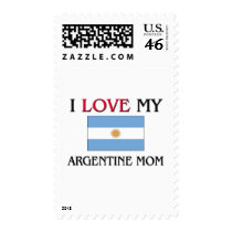 I Love My Argentine Mom Postage Stamps