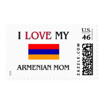 I Love My Armenian Mom Postage Stamps