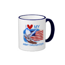 I Love My Army Daughter Tshirts and Gifts Mugs