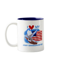 I Love My Army Granddaughter Tshirts and Gifts Mug
