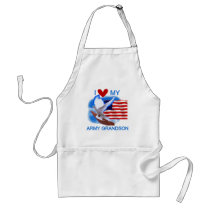 I Love My Army Grandson Tshirts and Gifts Apron