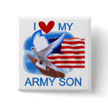 I Love My Army Son Tshirts and Gifts Pins