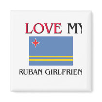 I Love My Aruban Girlfriend magnets