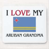 I Love My Aruban Grandma mousepads by flagshirt I Love My Aruban Grandma mousepads