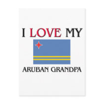 I Love My Aruban Grandpa postcards by flagshirt I Love My Aruban Grandpa postcards