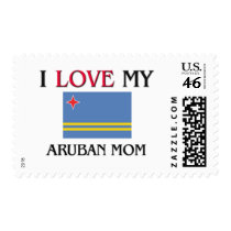 I Love My Aruban Mom Postage Stamp