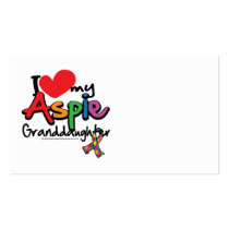 I Love My Aspie Granddaughter Business Card
