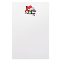 I Love My Aspie Grandson Custom Stationery