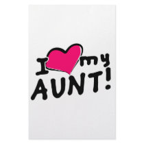 I love my aunt! personalized stationery