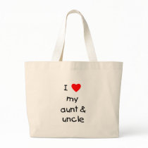 I Love My Aunt & Uncle Tote Bags