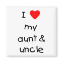I Love My Aunt & Uncle magnets by familyfrenzy I Love My Aunt & Uncle magnets