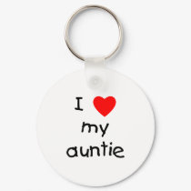 I Love My Auntie keychains