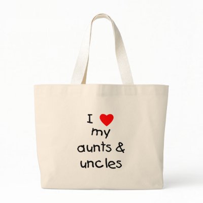 I Love My Aunts & Uncles Canvas Bag by familyfrenzy