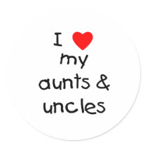 I Love My Aunts & Uncles stickers