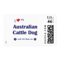 I Love My Australian Cattle Dog (Female Dog) postage by thatsalottadogs I Love My Australian Cattle Dog (Female Dog) postage