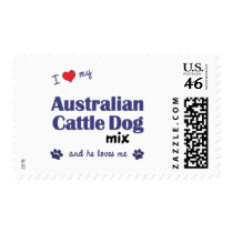 I Love My Australian Cattle Dog Mix (Male Dog) postage by muttybuddy I Love My Australian Cattle Dog Mix (Male Dog) postage