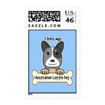 I Love My Australian Cattle Dog postage by dogcartoons I Love My Australian Cattle Dog postage