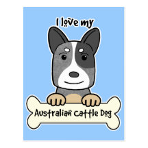 I Love My Australian Cattle Dog Postcard