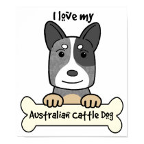 I Love My Australian Cattle Dog posters