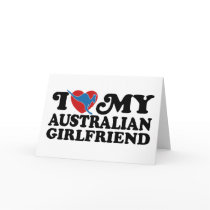 I Love My Australian Girlfriend Greeting Card