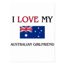 I Love My Australian Girlfriend Postcards