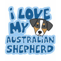 I Love My Australian Shepherd Girl's Ringer TShirt