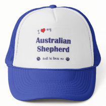 I Love My Australian Shepherd (Male Dog) Mesh Hat