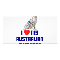 I Love My Australian Shepherd Photo Card Template