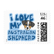 I Love My Australian Shepherd Stamps