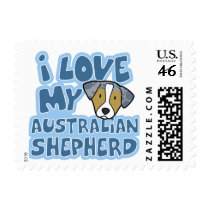 I Love My Australian Shepherd Stamps