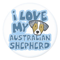 I Love My Australian Shepherd Stickers