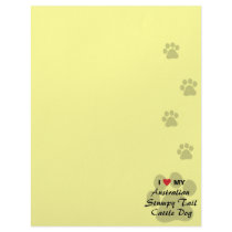 I Love My Australian Stumpy Tail Cattle Dog Letterhead