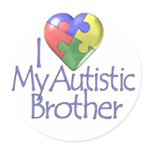 I Love My Autistic Brother Sticker