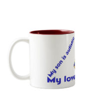 I love my autistic child - unique mug design serie
