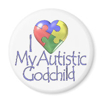 I Love My Autistic Godchild Refrigerator Magnets