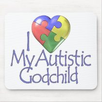 I Love My Autistic Godchild Mouse Pads