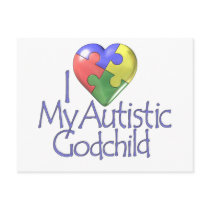 I Love My Autistic Godchild Postcards