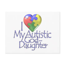 I Love My Autistic Goddaughter postcards by wolfmama I Love My Autistic Goddaughter postcards