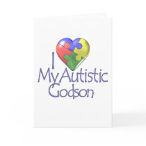 I Love My Autistic Godson cards