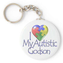 I Love My Autistic Godson Key Chains
